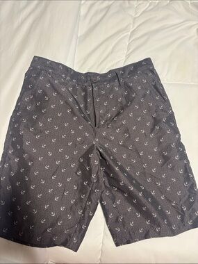 Airwalk Men's Charcoal Shorts with White Anchor Print